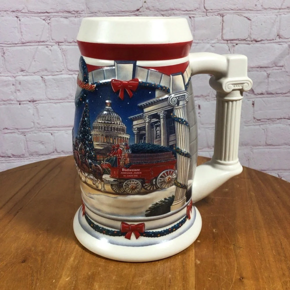 Budweiser 2001 Holiday Stein “Holiday at the Capitol” CS445 - Picture 1 of 6